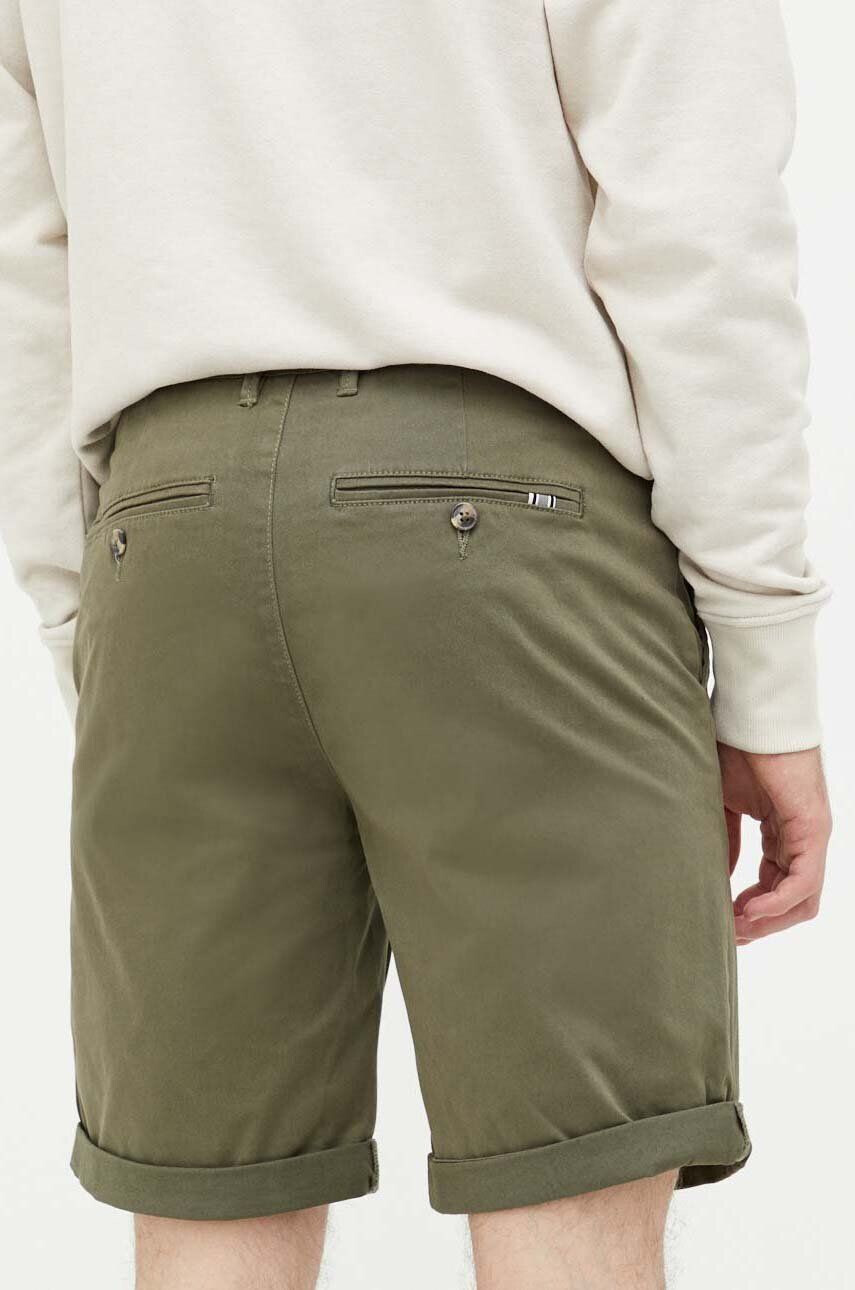 Solid pantaloni scurti barbati culoarea verde - Pled.ro