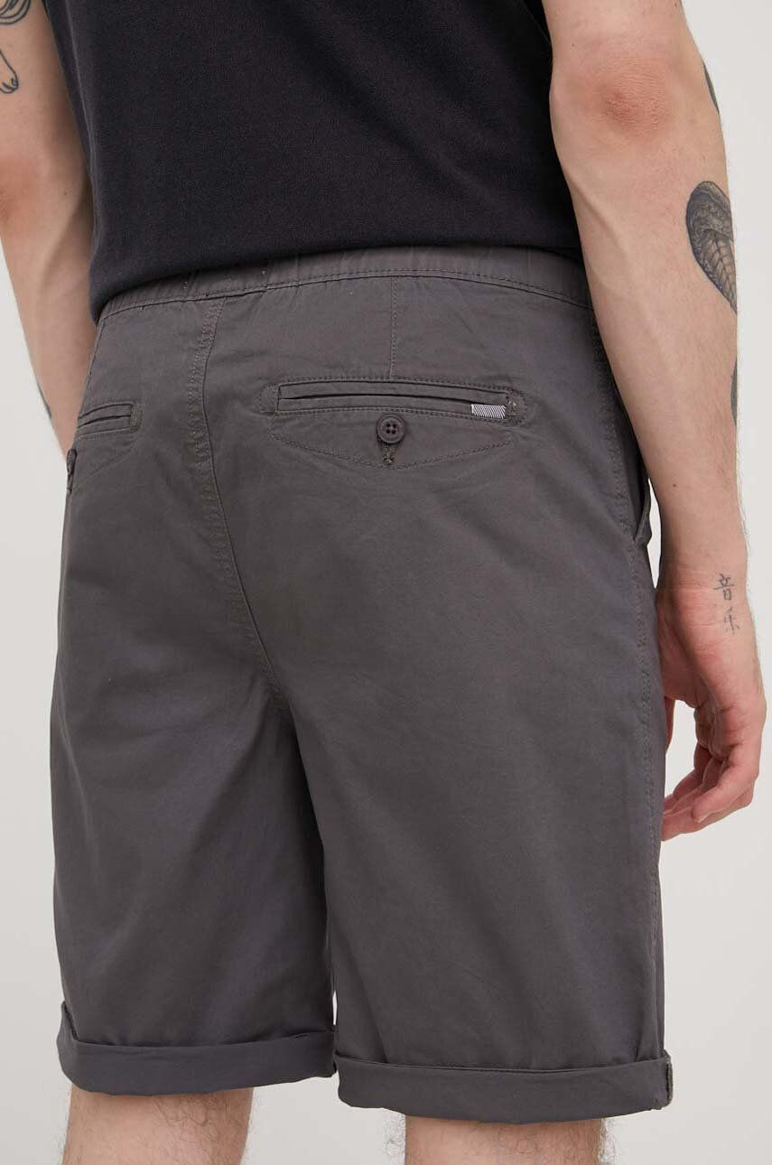 Solid pantaloni scurti barbati culoarea gri - Pled.ro