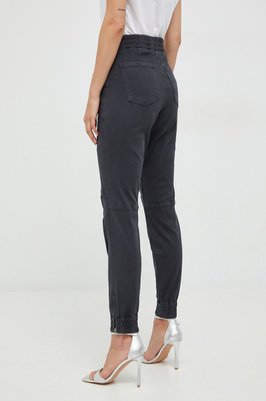 Spanx pantaloni femei culoarea albastru marin lat high waist - Pled.ro