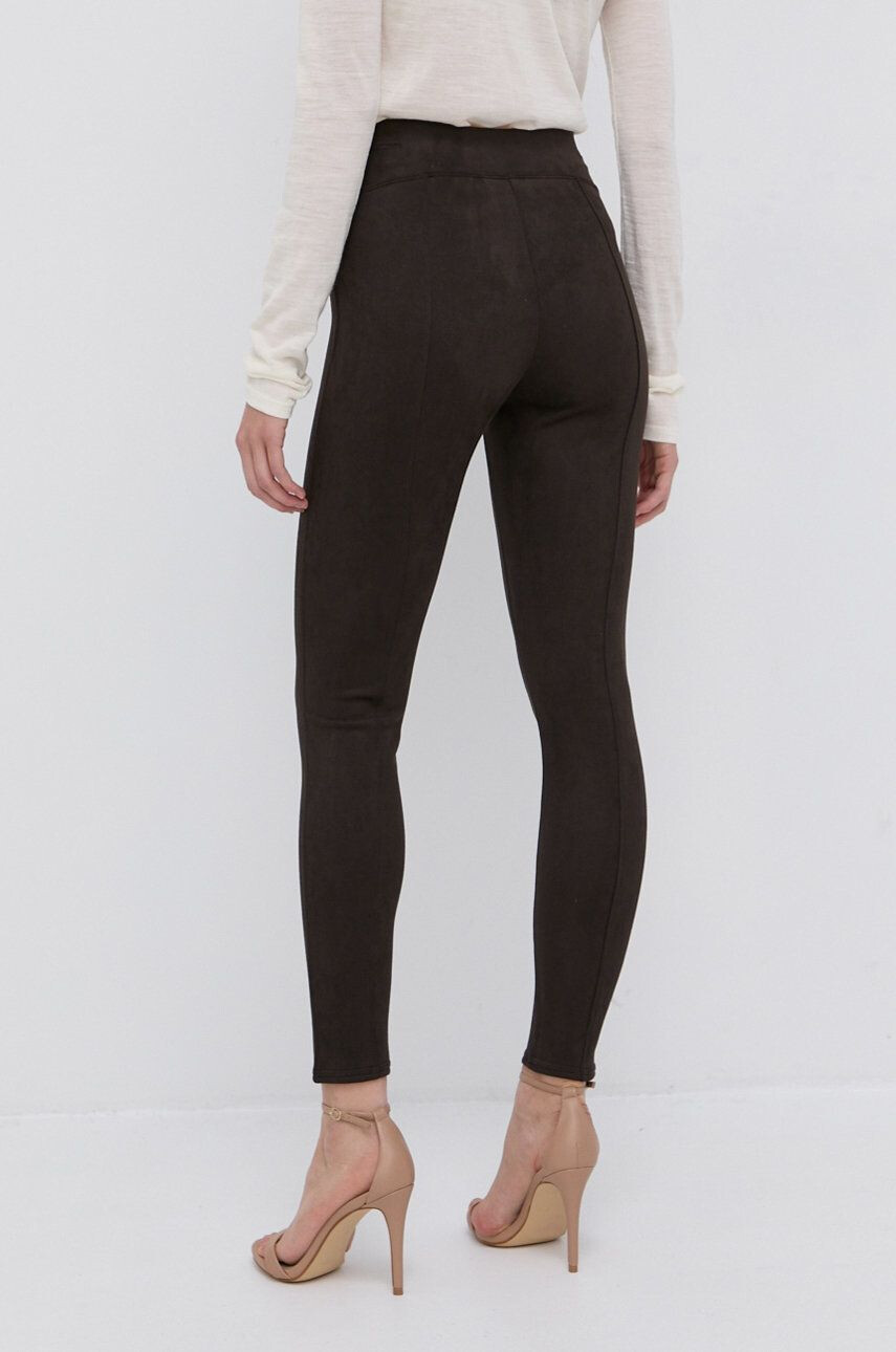 Spanx Pantaloni femei culoarea maro material neted - Pled.ro