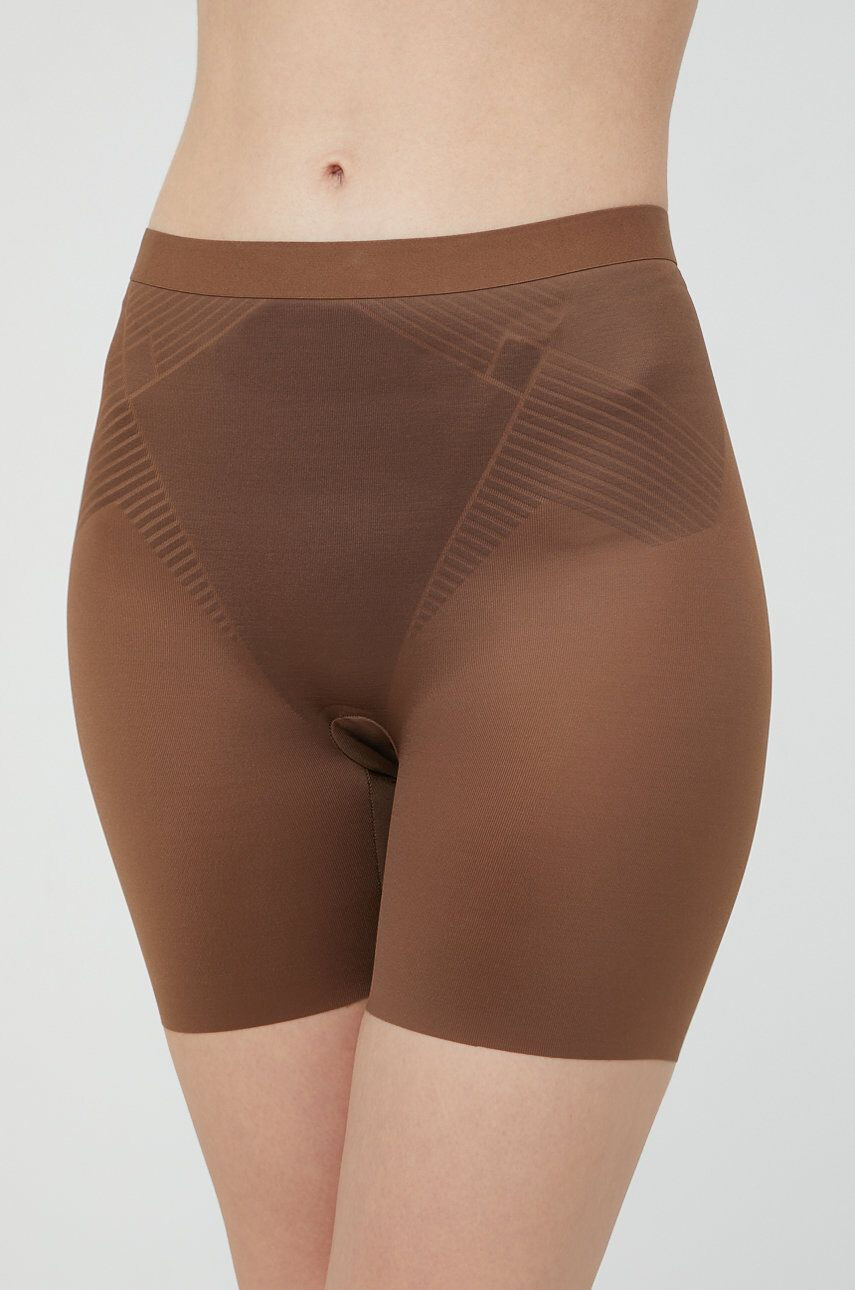 Spanx pantaloni scurti modelatori femei culoarea maro - Pled.ro