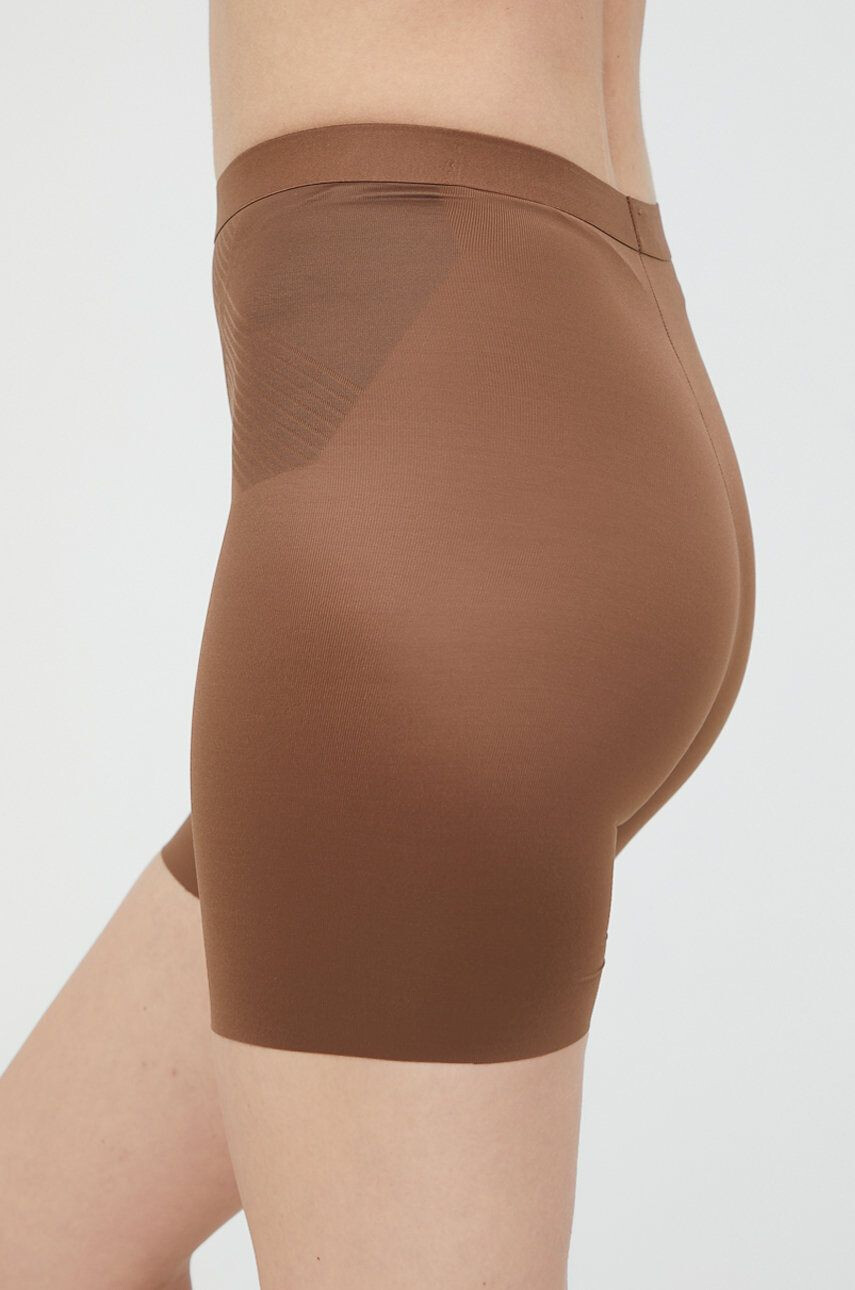 Spanx pantaloni scurti modelatori femei culoarea maro - Pled.ro