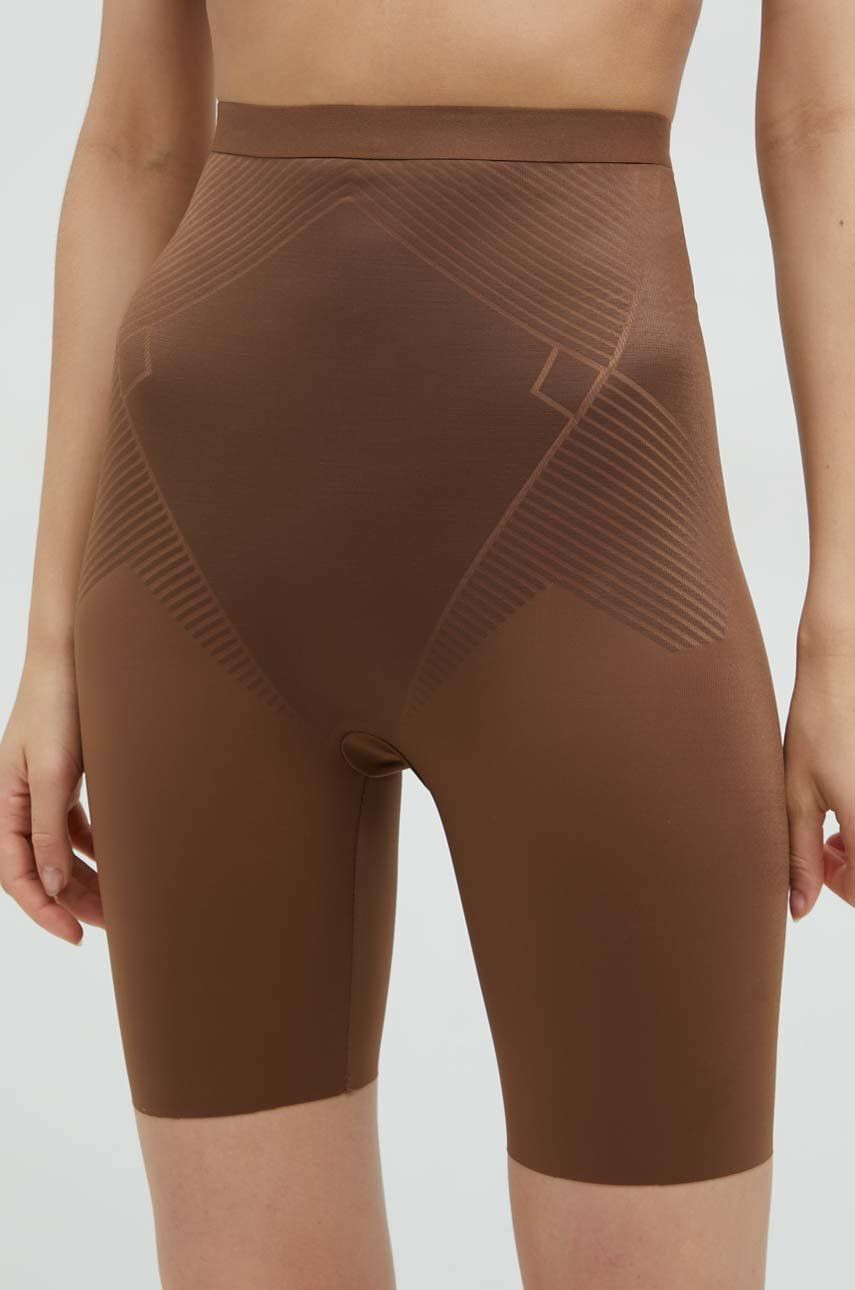 Spanx pantaloni scurti modelatori femei culoarea maro - Pled.ro