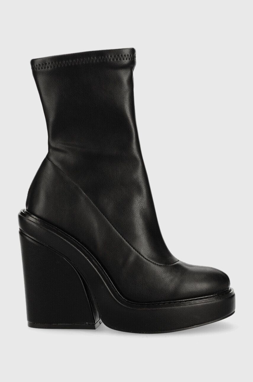 Steve Madden botine All Out femei culoarea negru cu toc drept - Pled.ro