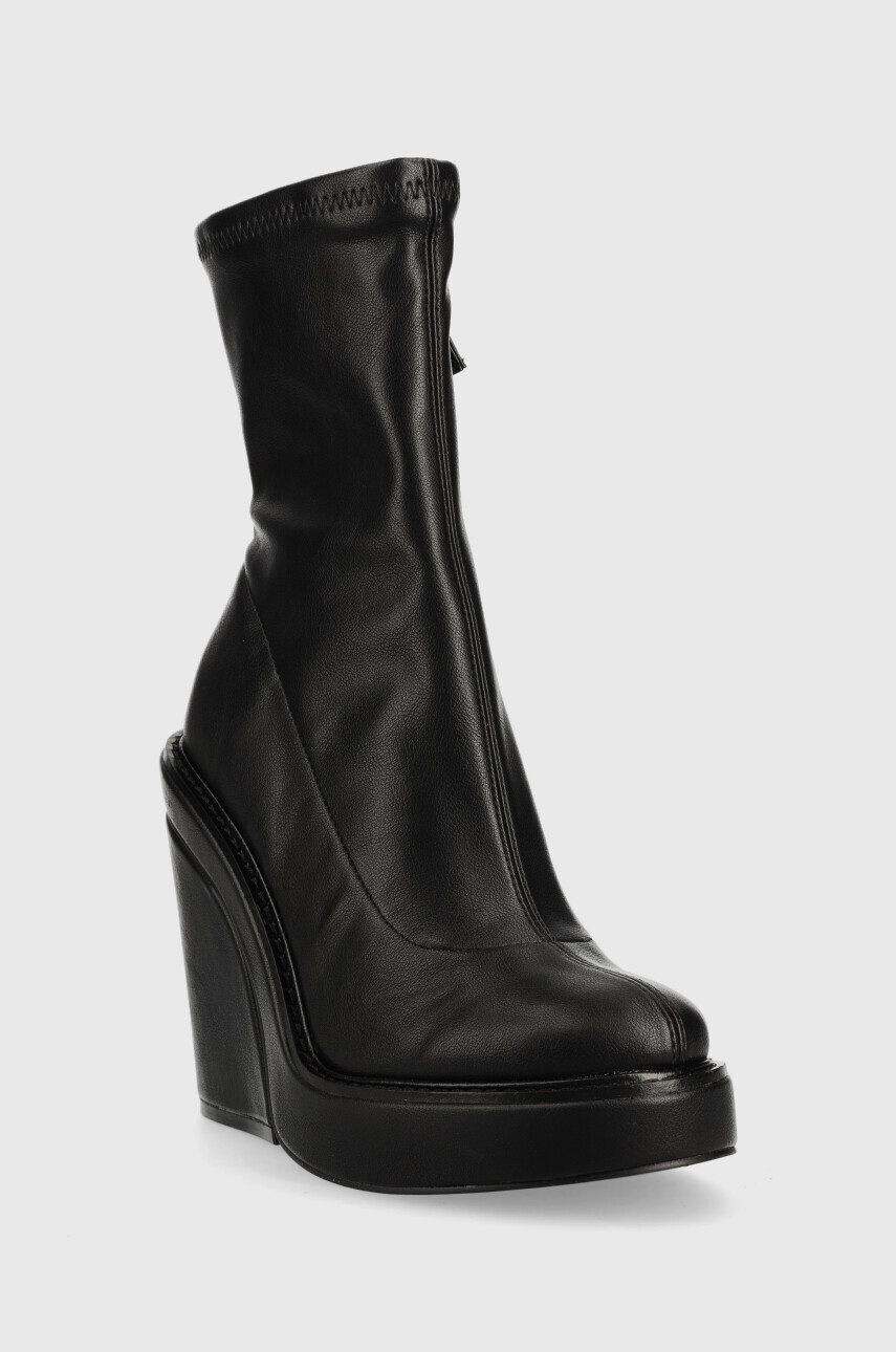 Steve Madden botine All Out femei culoarea negru cu toc drept - Pled.ro