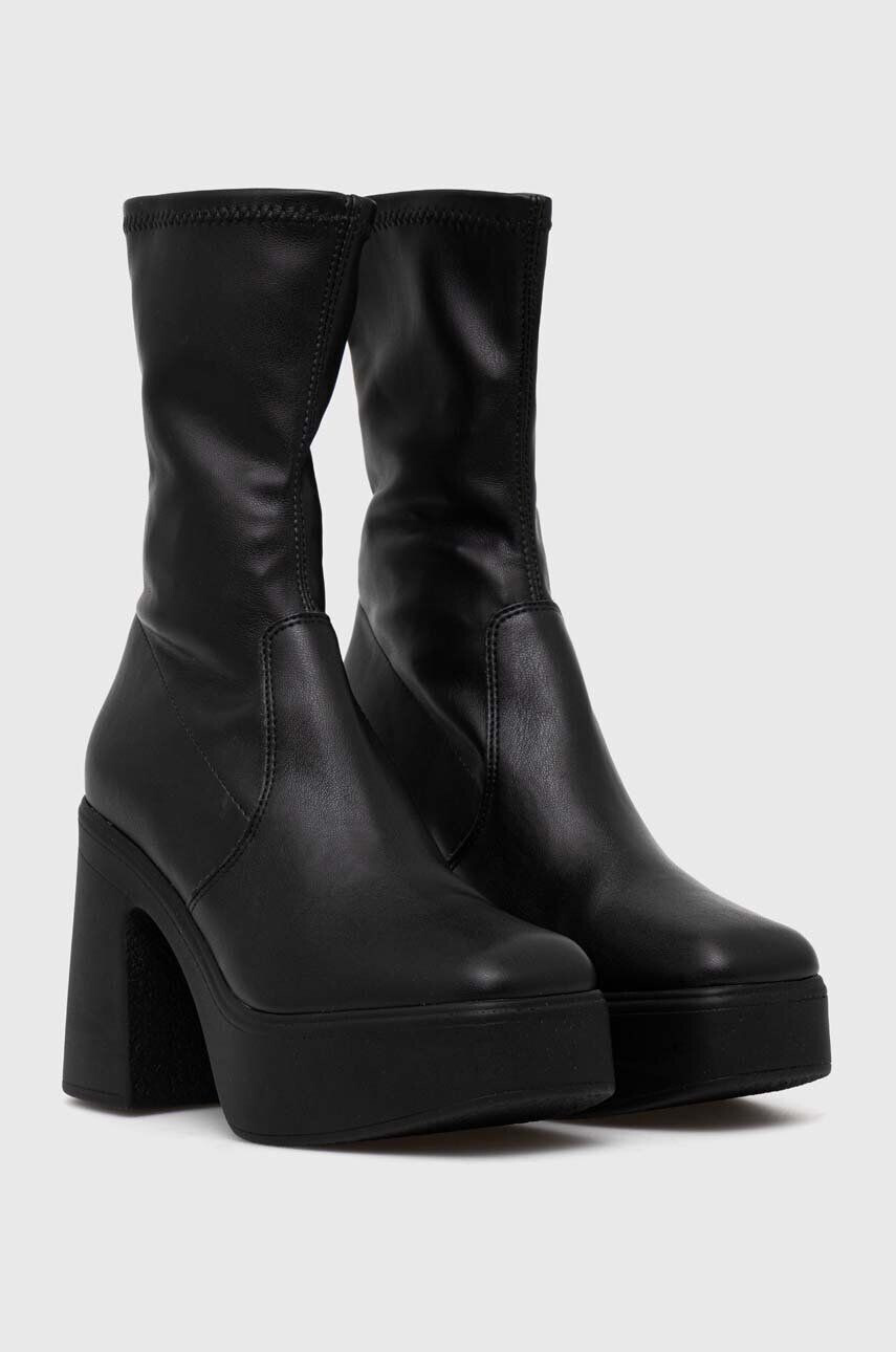 Steve Madden botine Low Phoenix femei culoarea negru cu toc drept SM11002629 - Pled.ro