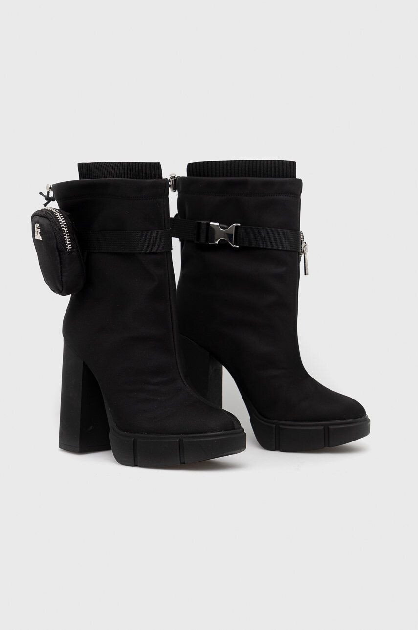 Steve Madden botine Riseup femei culoarea negru cu toc drept - Pled.ro