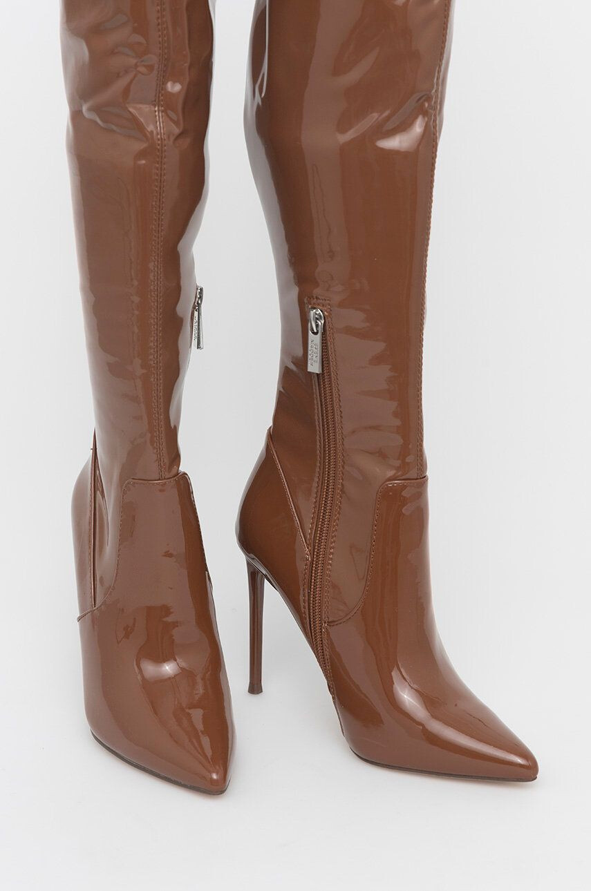 Steve Madden cizme Vava Boot femei culoarea maro cu toc cui - Pled.ro