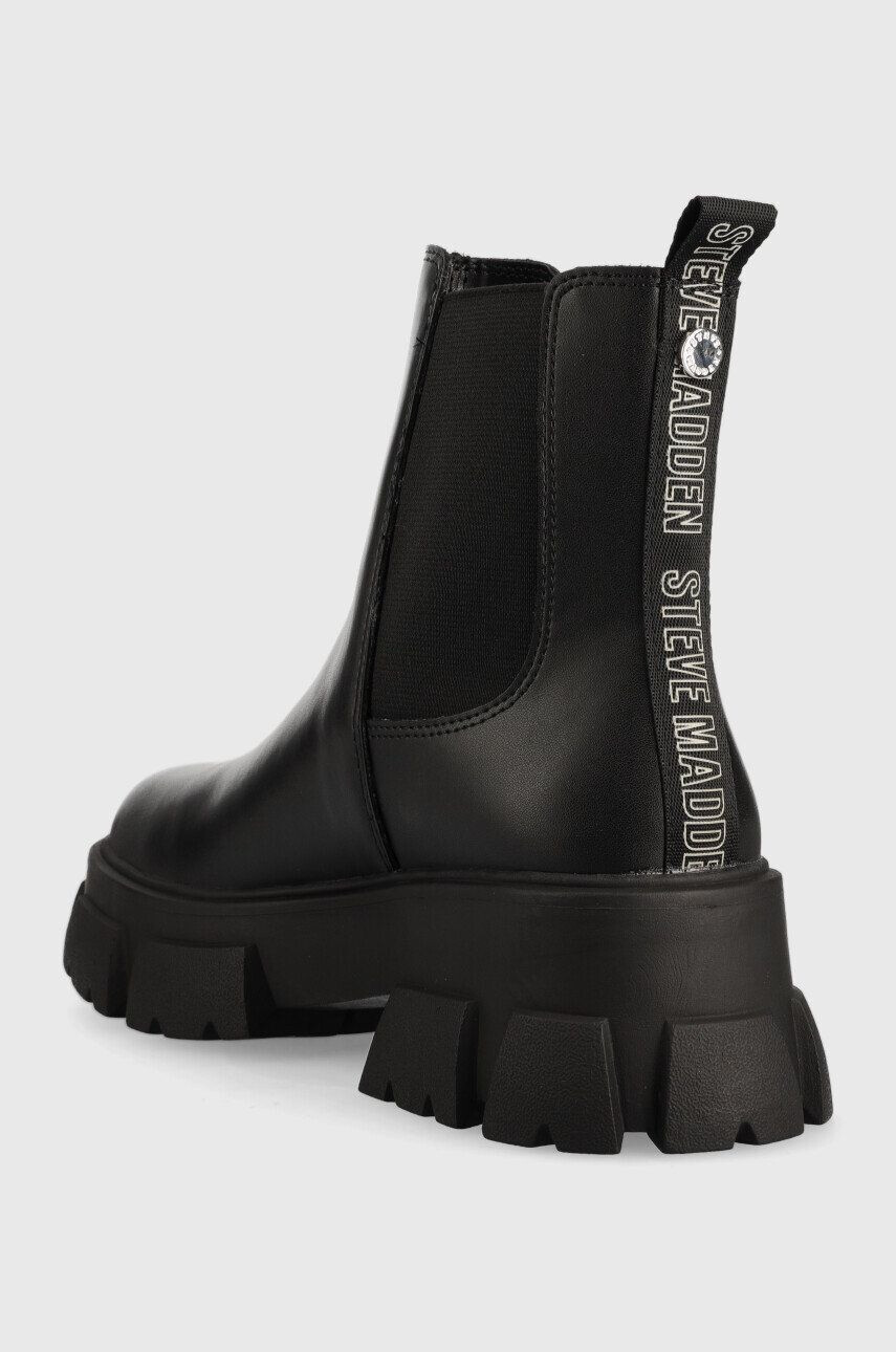 Steve Madden ghete chelsea de piele Tunnel femei culoarea negru cu platforma - Pled.ro