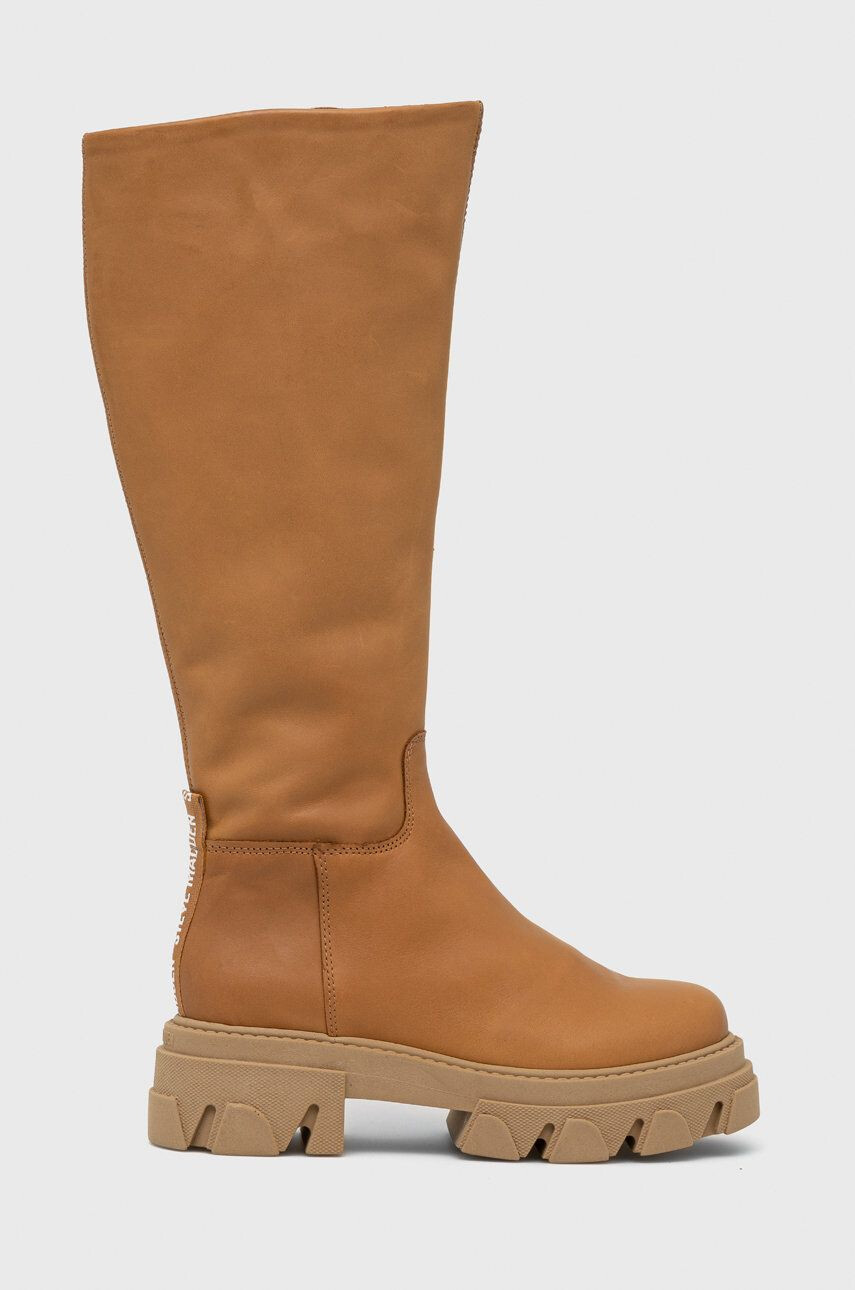 Steve Madden ghete de piele femei culoarea maro cu platforma - Pled.ro