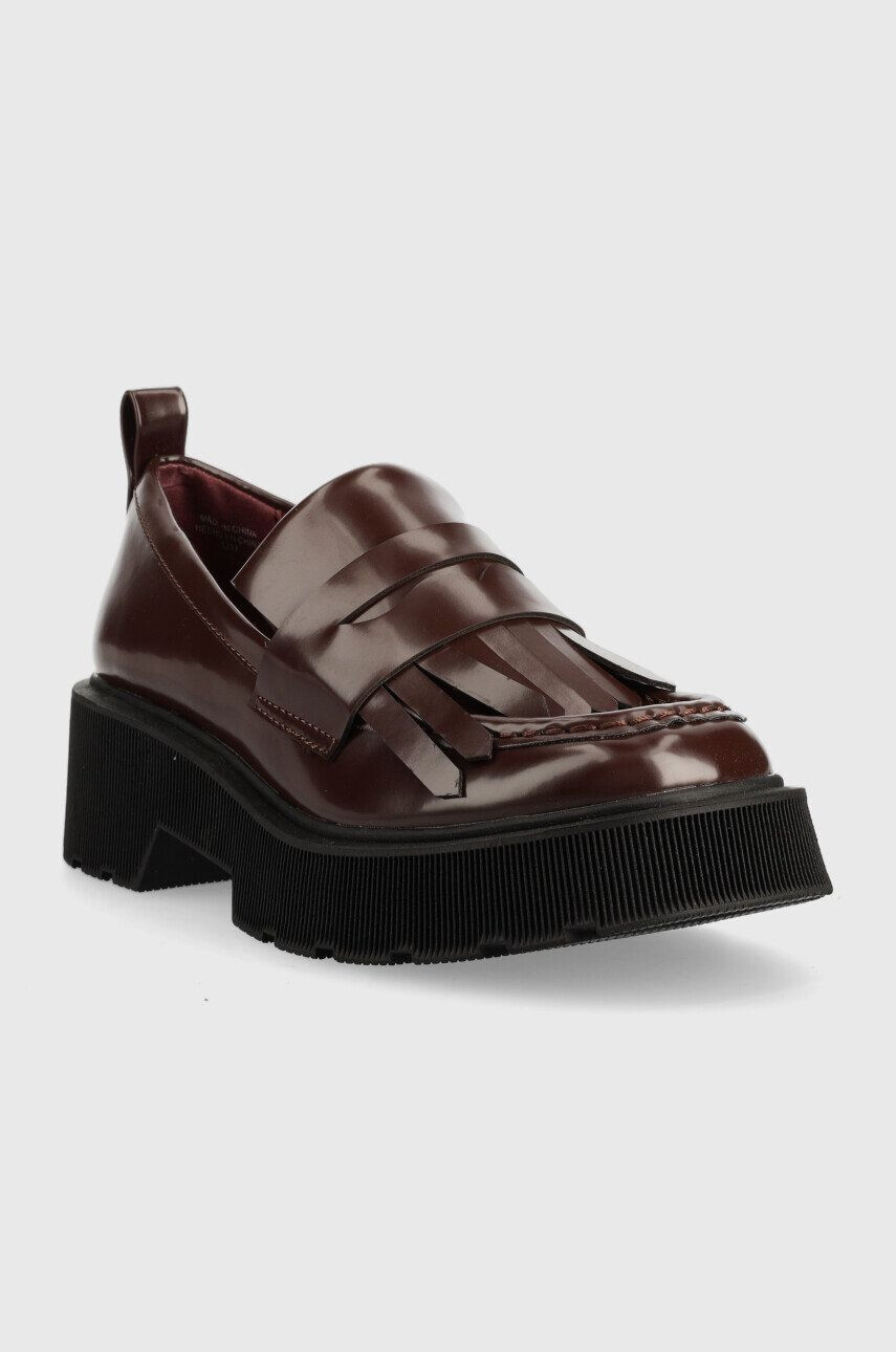 Steve Madden mocasini Marleigh femei culoarea bordo cu platforma - Pled.ro