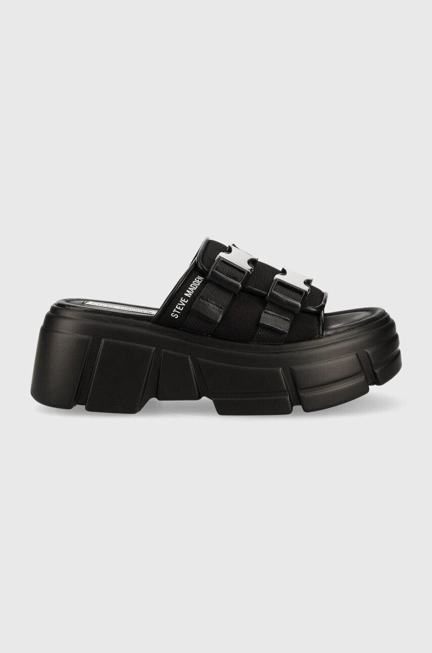 Steve Madden papuci Activator femei culoarea negru cu platforma SM11002460 - Pled.ro