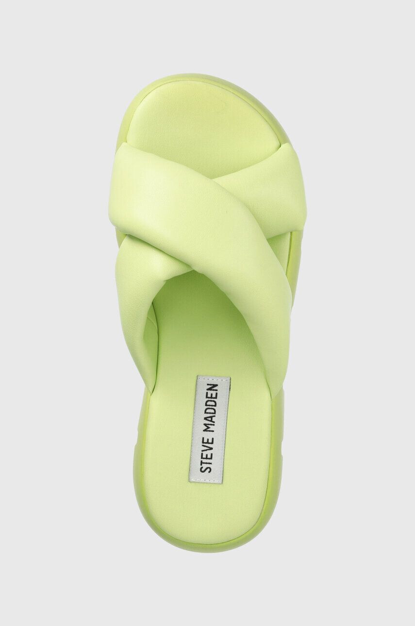 Steve Madden papuci Broadcast femei culoarea verde cu platforma SM11002374 - Pled.ro