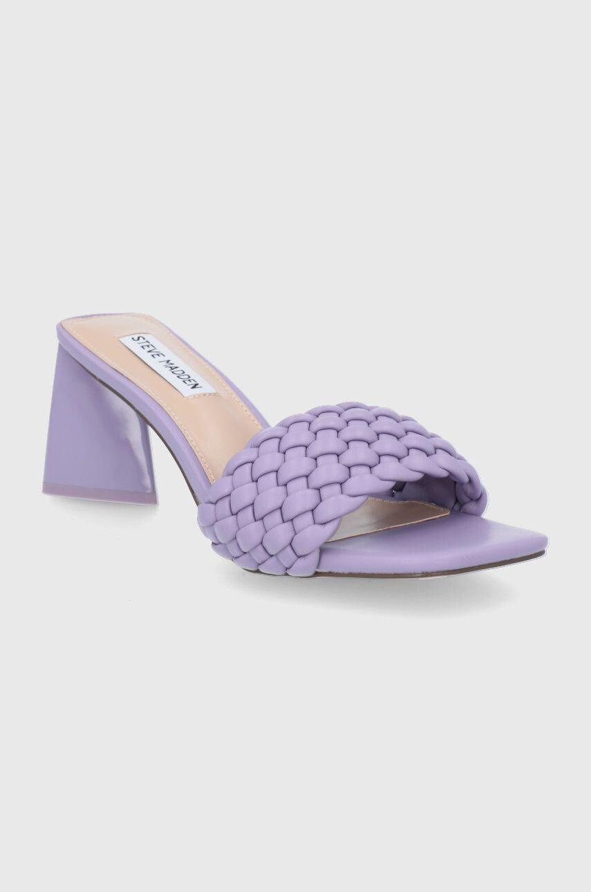 Steve Madden papuci Monte Carlo femei culoarea violet cu toc drept - Pled.ro