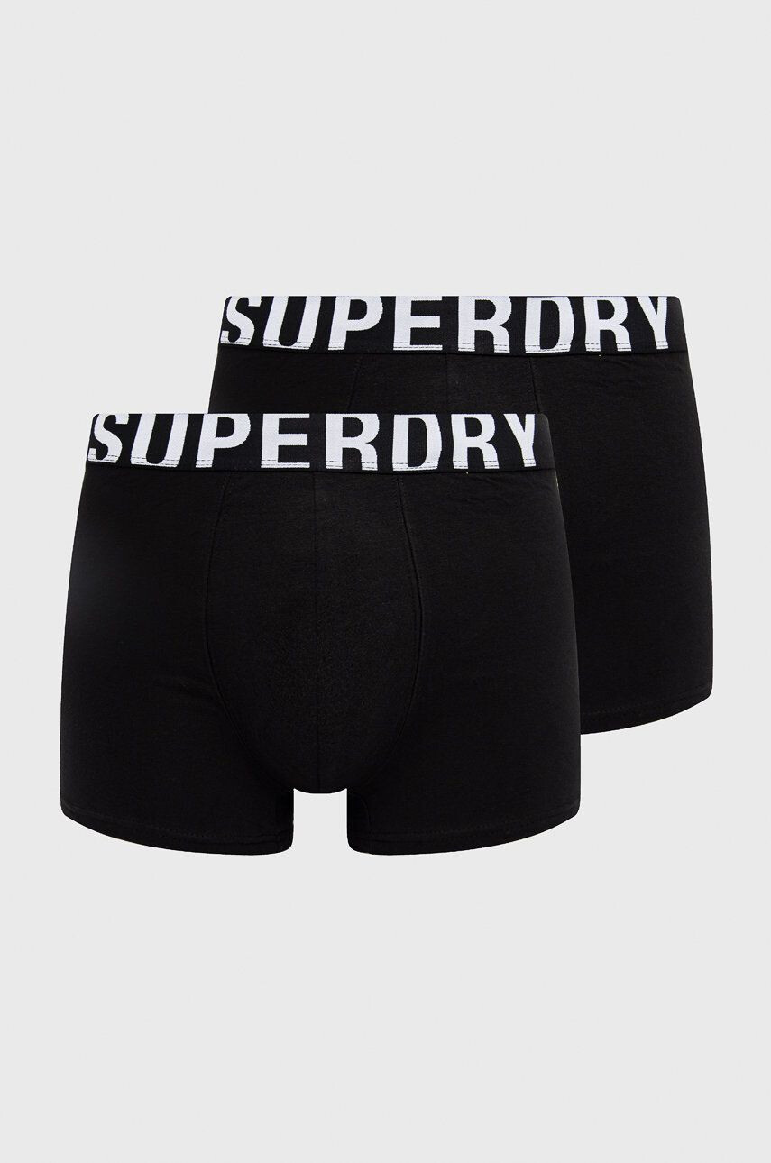 Superdry Boxeri (2-pack) culoarea negru - Pled.ro