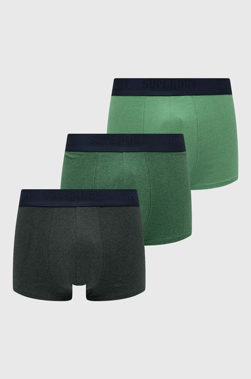 Superdry boxeri 3-pack barbati culoarea verde - Pled.ro