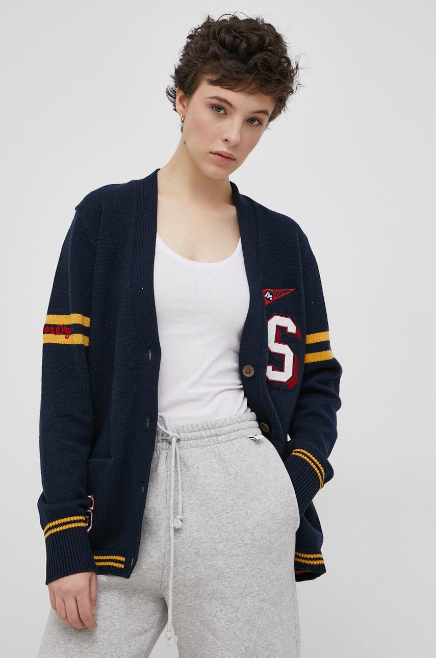 Superdry cardigan din amestec de lana - Pled.ro