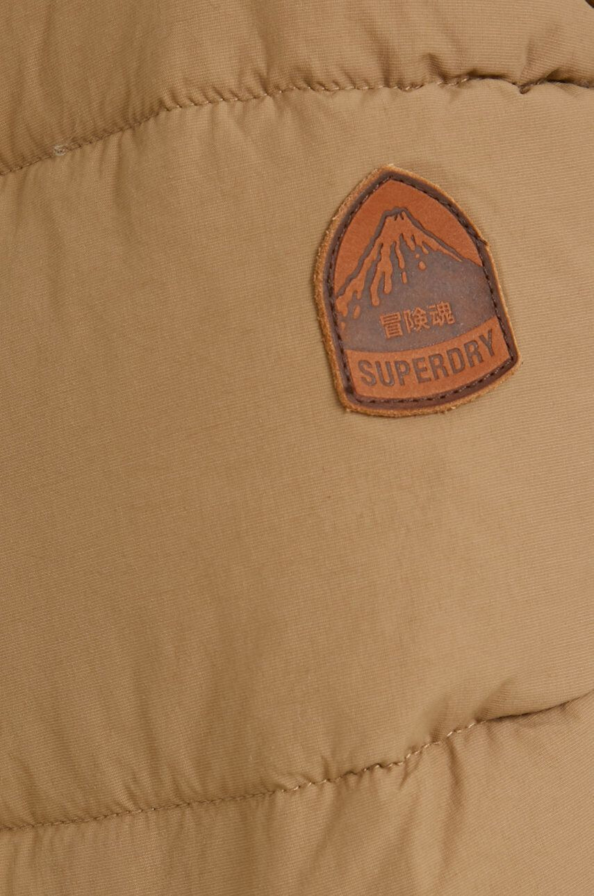 Superdry geaca femei culoarea maro de iarna - Pled.ro