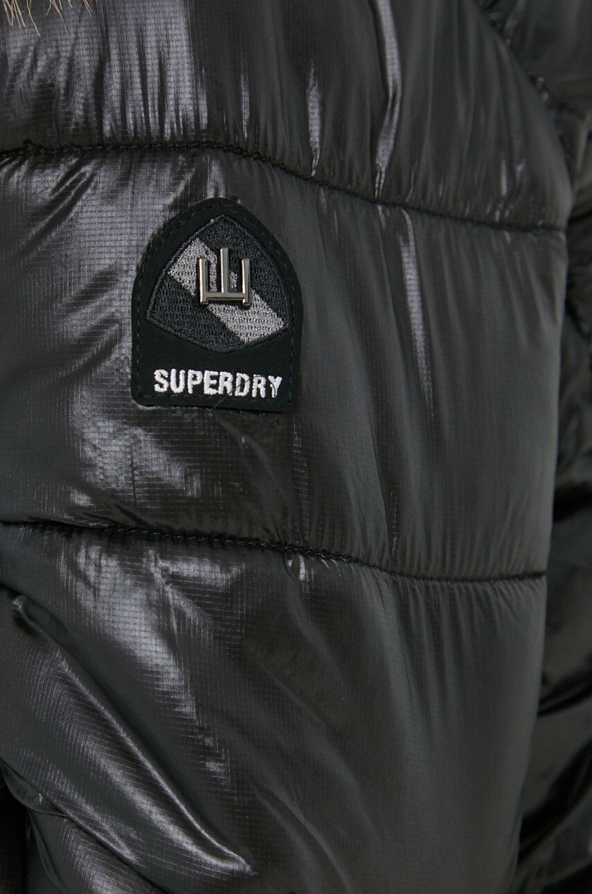 Superdry geaca femei culoarea albastru marin de iarna - Pled.ro