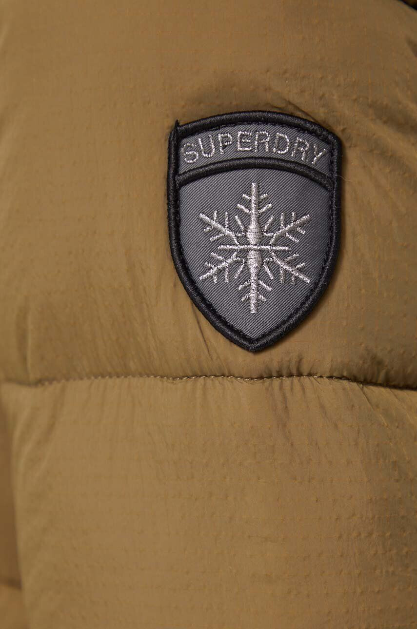 Superdry geaca femei culoarea verde de iarna - Pled.ro