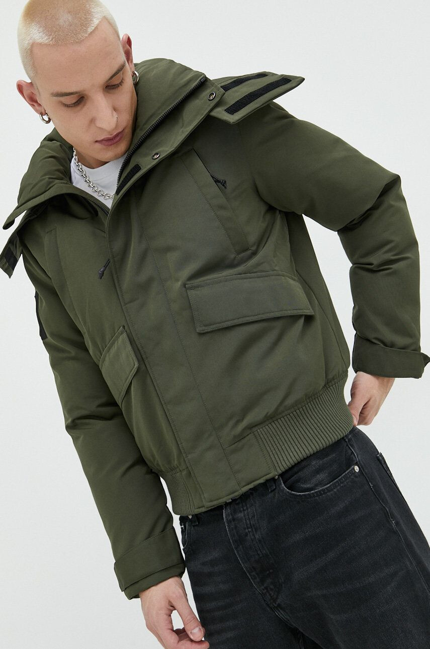 Superdry geaca barbati culoarea verde de iarna - Pled.ro