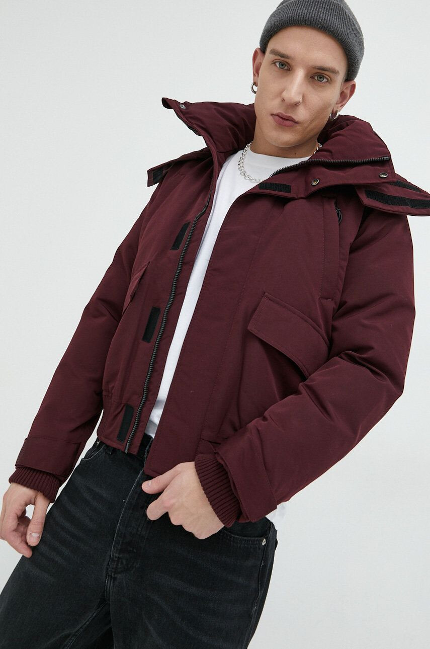 Superdry geaca barbati culoarea bordo de iarna - Pled.ro