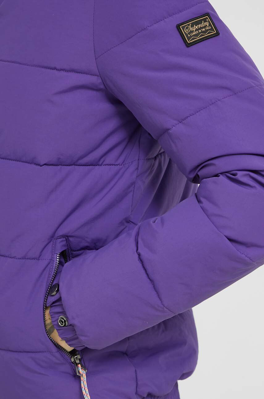 Superdry geaca femei culoarea violet de iarna - Pled.ro