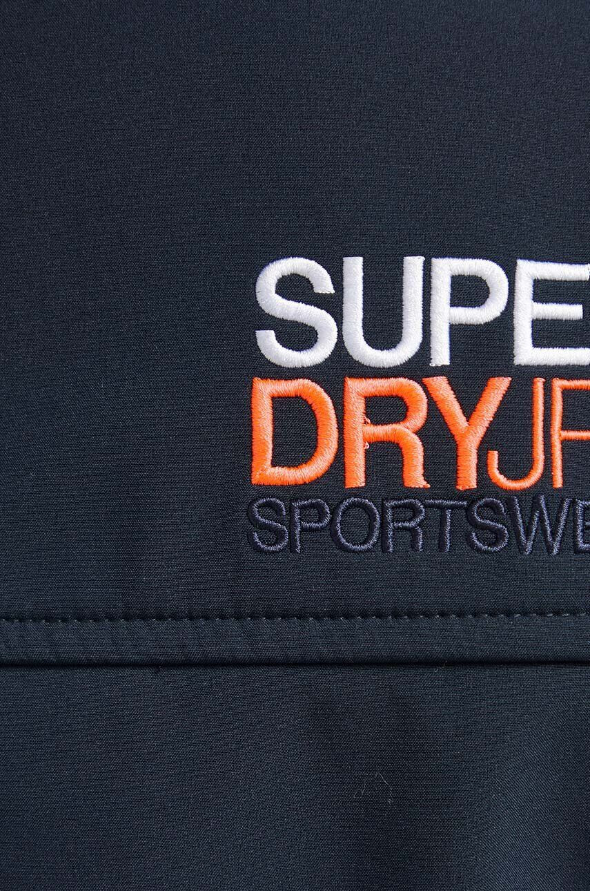 Superdry geaca femei culoarea albastru marin de tranzitie - Pled.ro