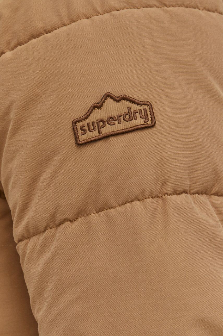 Superdry geaca barbati culoarea maro de iarna - Pled.ro