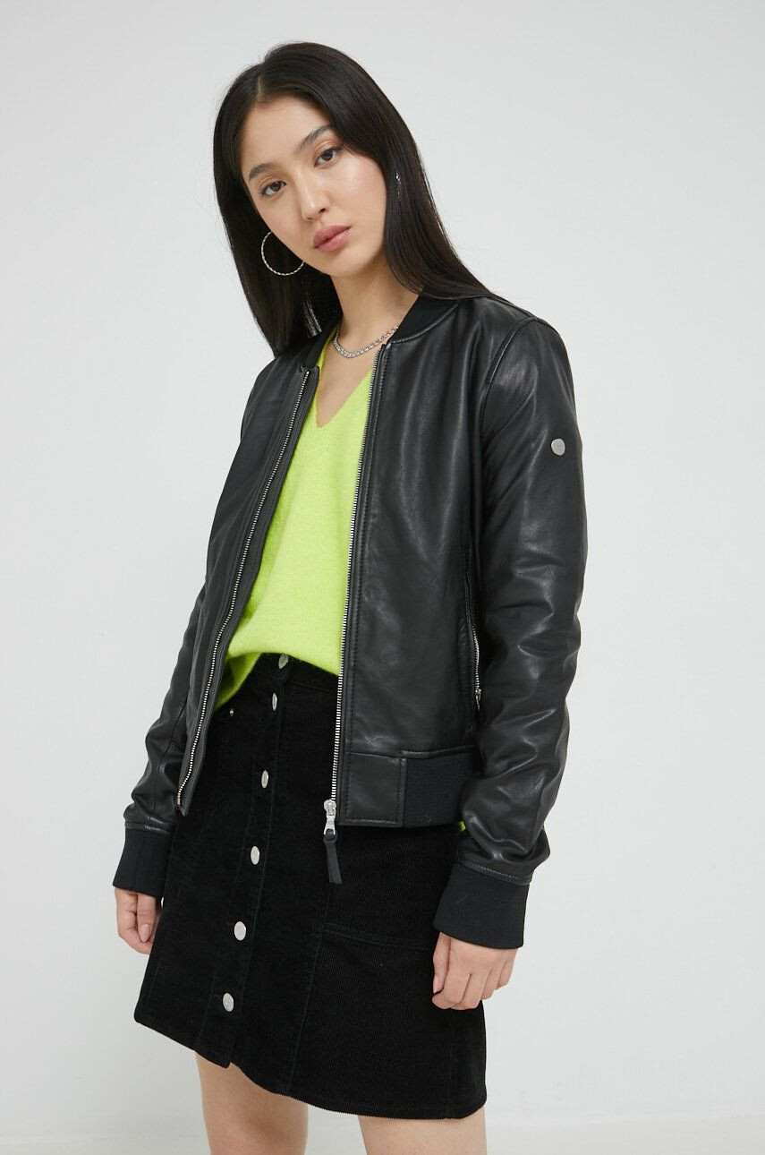 Superdry geaca bomber de piele - Pled.ro