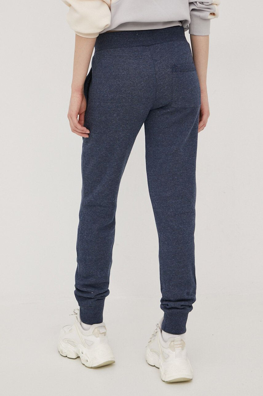 Superdry pantaloni de trening femei culoarea albastru marin melanj - Pled.ro