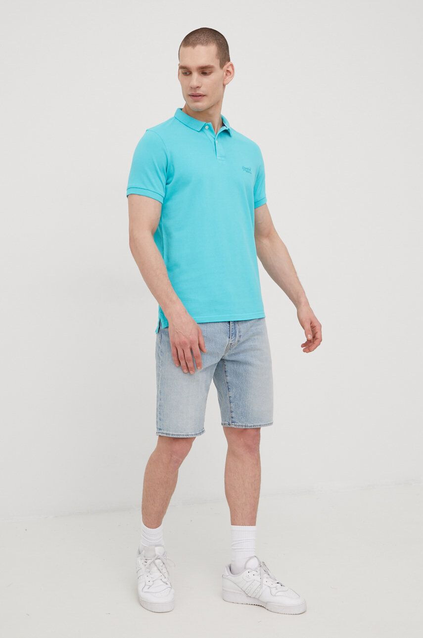 Superdry polo de bumbac - Pled.ro