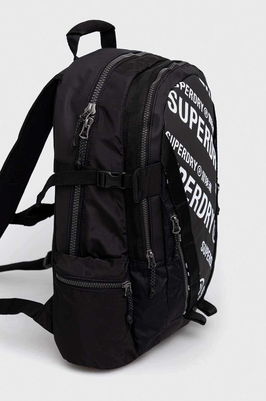 Superdry rucsac femei culoarea albastru marin mare cu imprimeu - Pled.ro