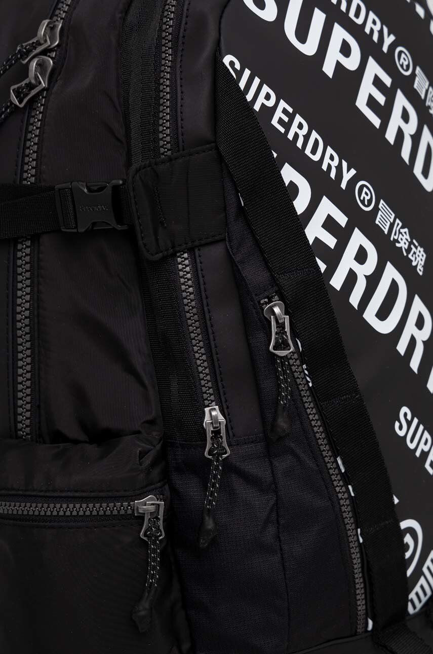 Superdry rucsac femei culoarea albastru marin mare cu imprimeu - Pled.ro