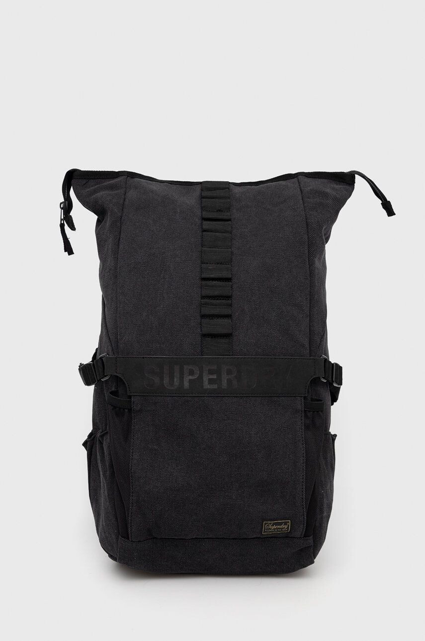 Superdry rucsac femei culoarea negru mare neted - Pled.ro