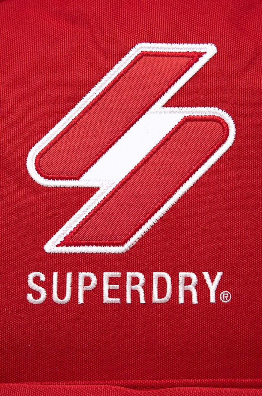 Superdry rucsac femei culoarea rosu mare cu imprimeu - Pled.ro