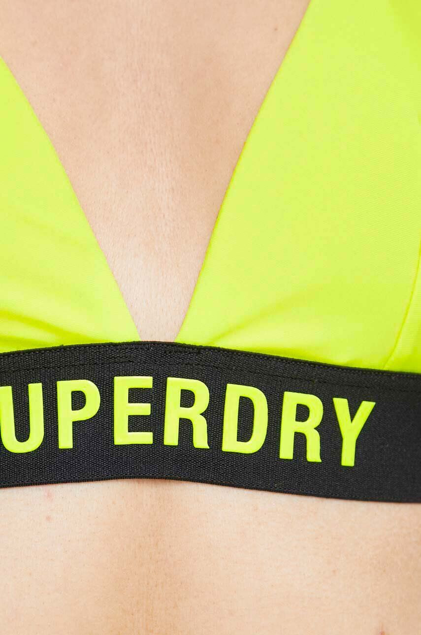 Superdry sutien de baie culoarea verde cupa usor rigidizata - Pled.ro