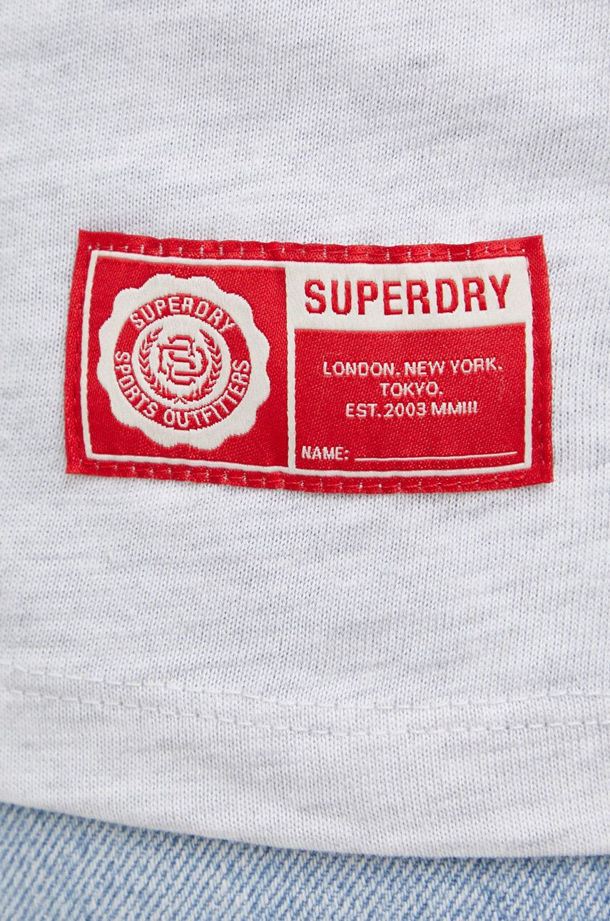 Superdry Tricou femei culoarea gri - Pled.ro