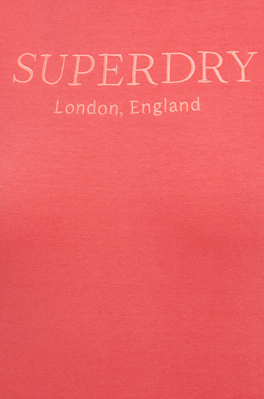 Superdry tricou femei culoarea roz - Pled.ro