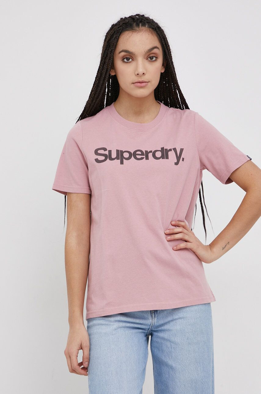 Superdry Tricou din bumbac - Pled.ro