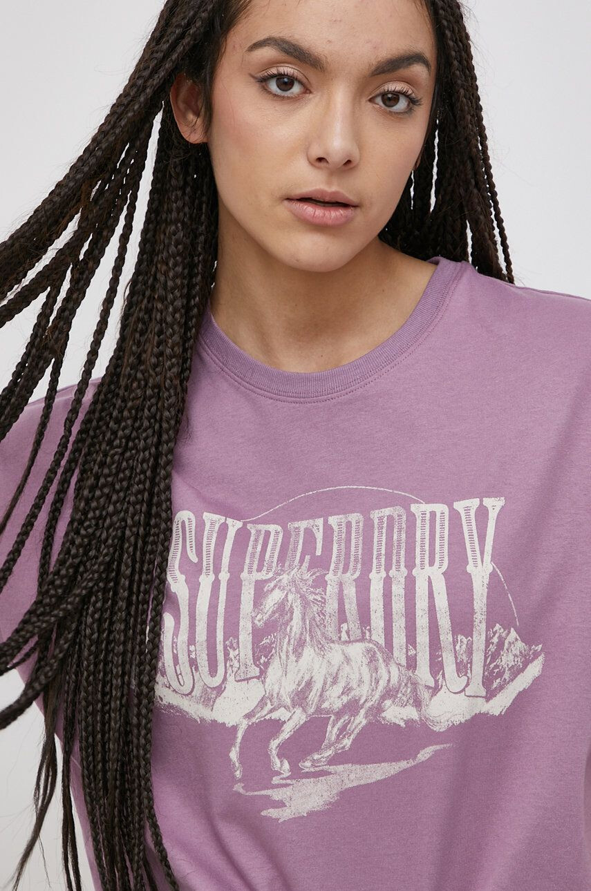 Superdry Tricou din bumbac - Pled.ro