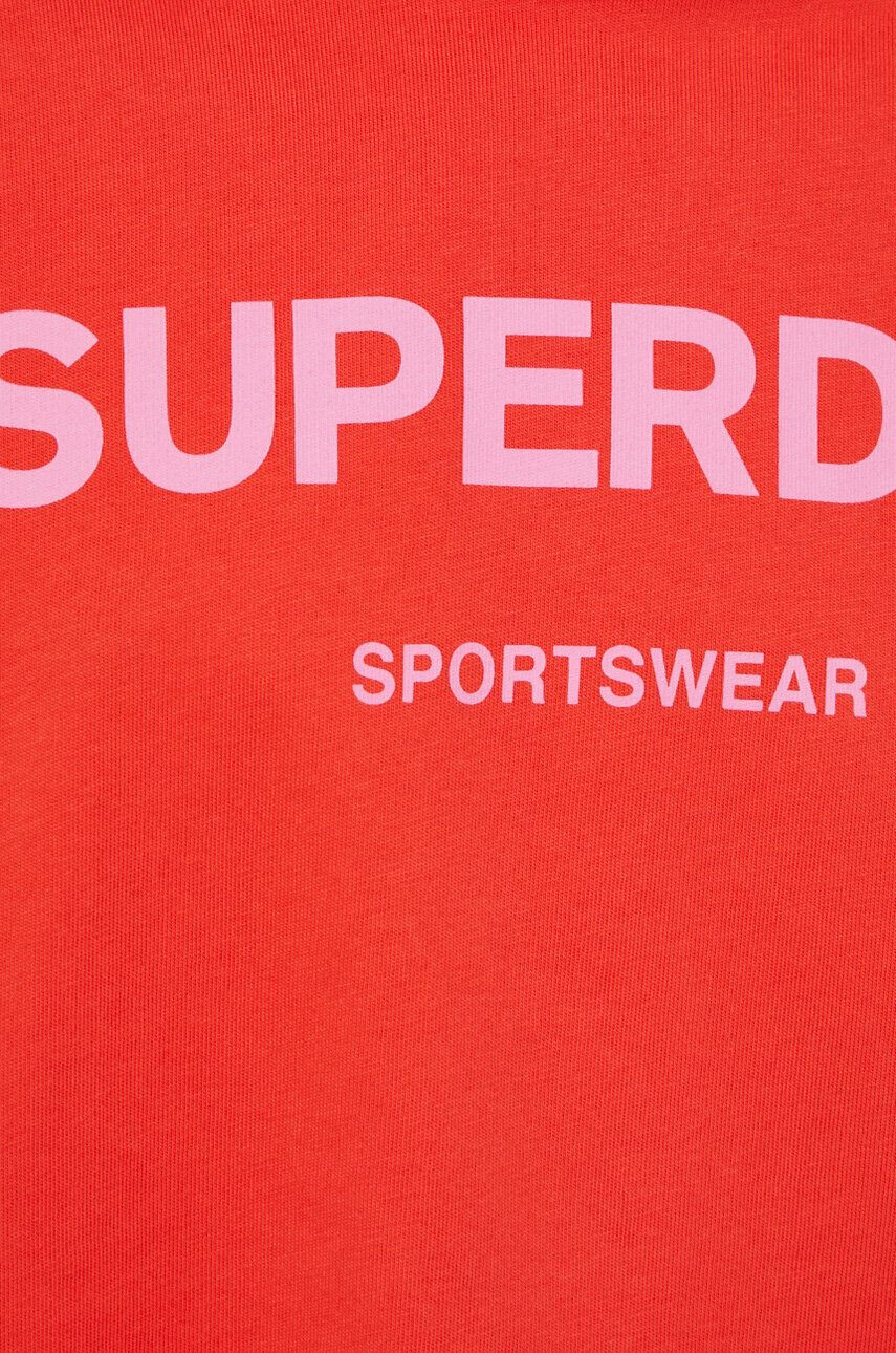 Superdry tricou din bumbac culoarea rosu - Pled.ro