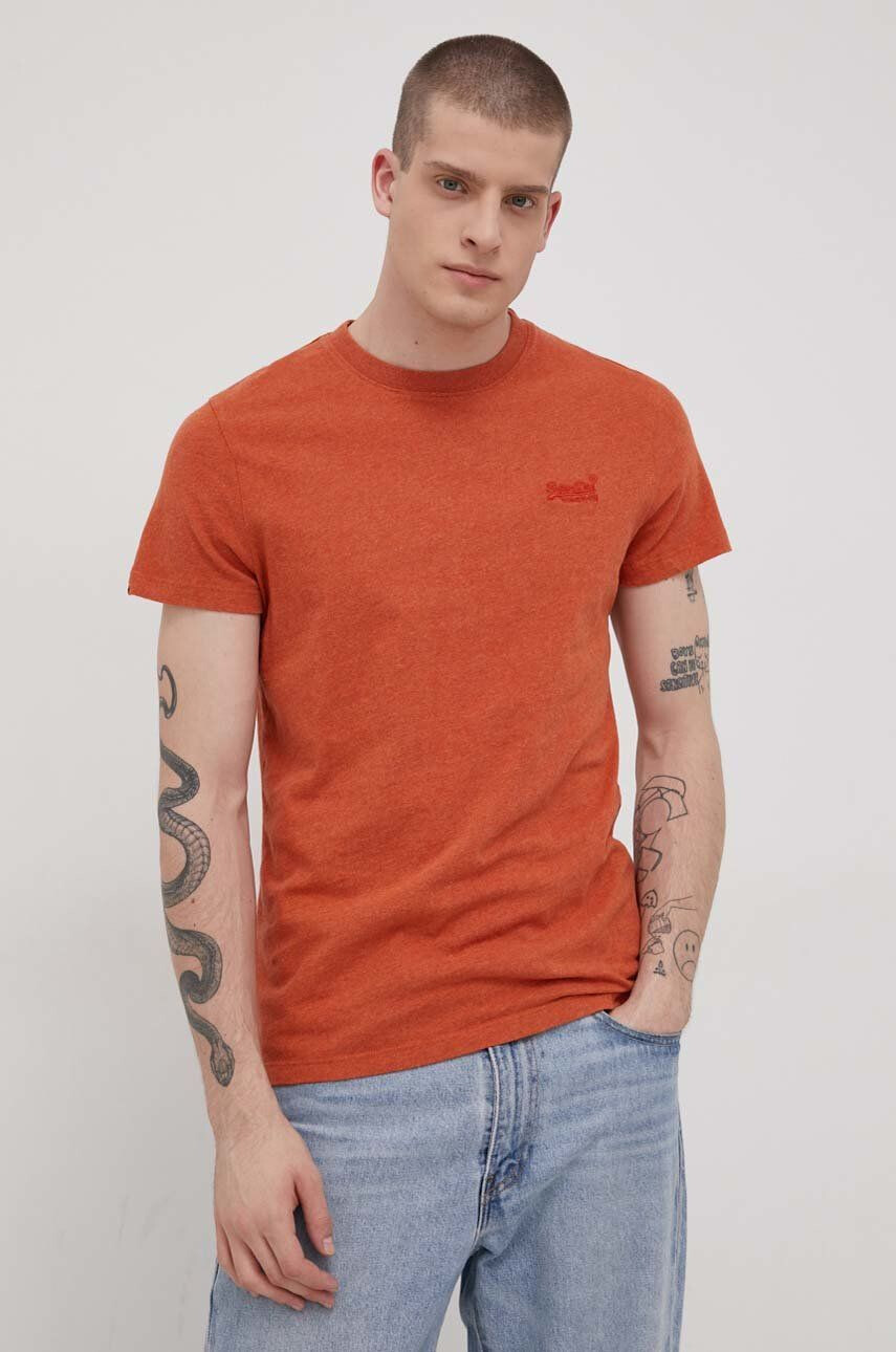 Superdry tricou din bumbac culoarea gri - Pled.ro