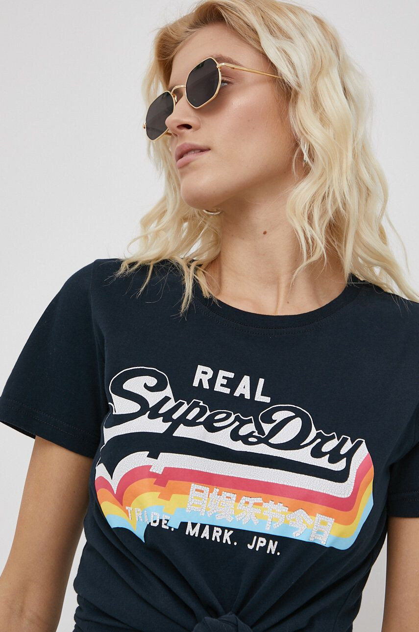 Superdry Tricou din bumbac - Pled.ro