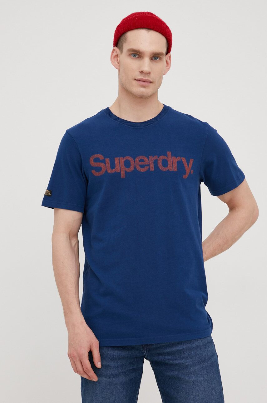 Superdry tricou din bumbac culoarea roz - Pled.ro