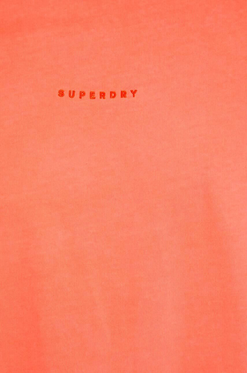 Superdry tricou din bumbac culoarea portocaliu - Pled.ro