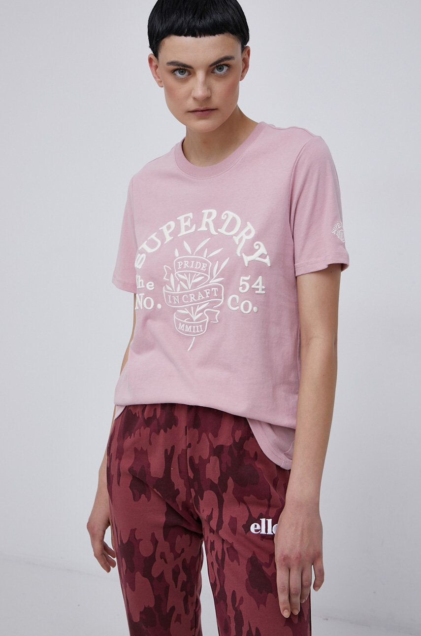 Superdry Tricou din bumbac - Pled.ro