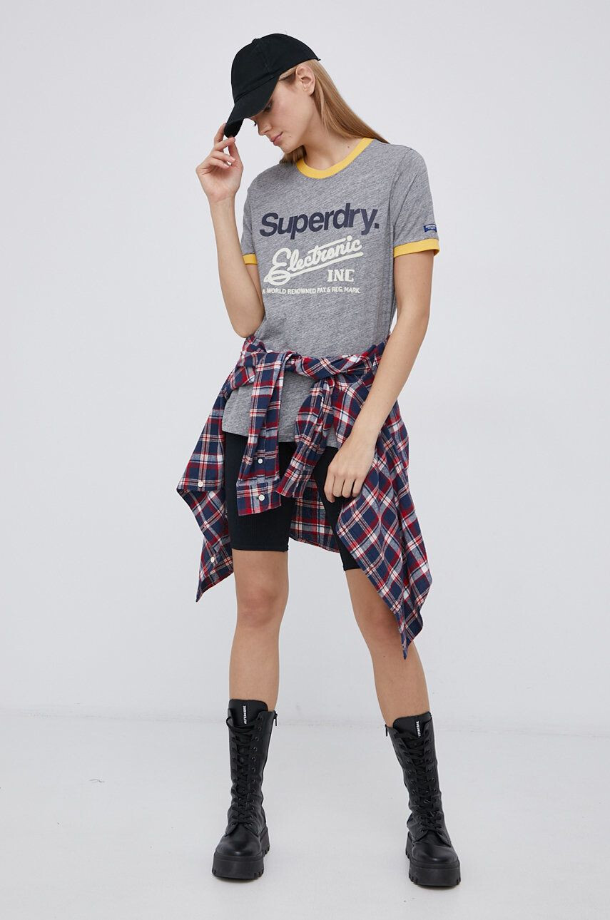 Superdry Tricou din bumbac - Pled.ro