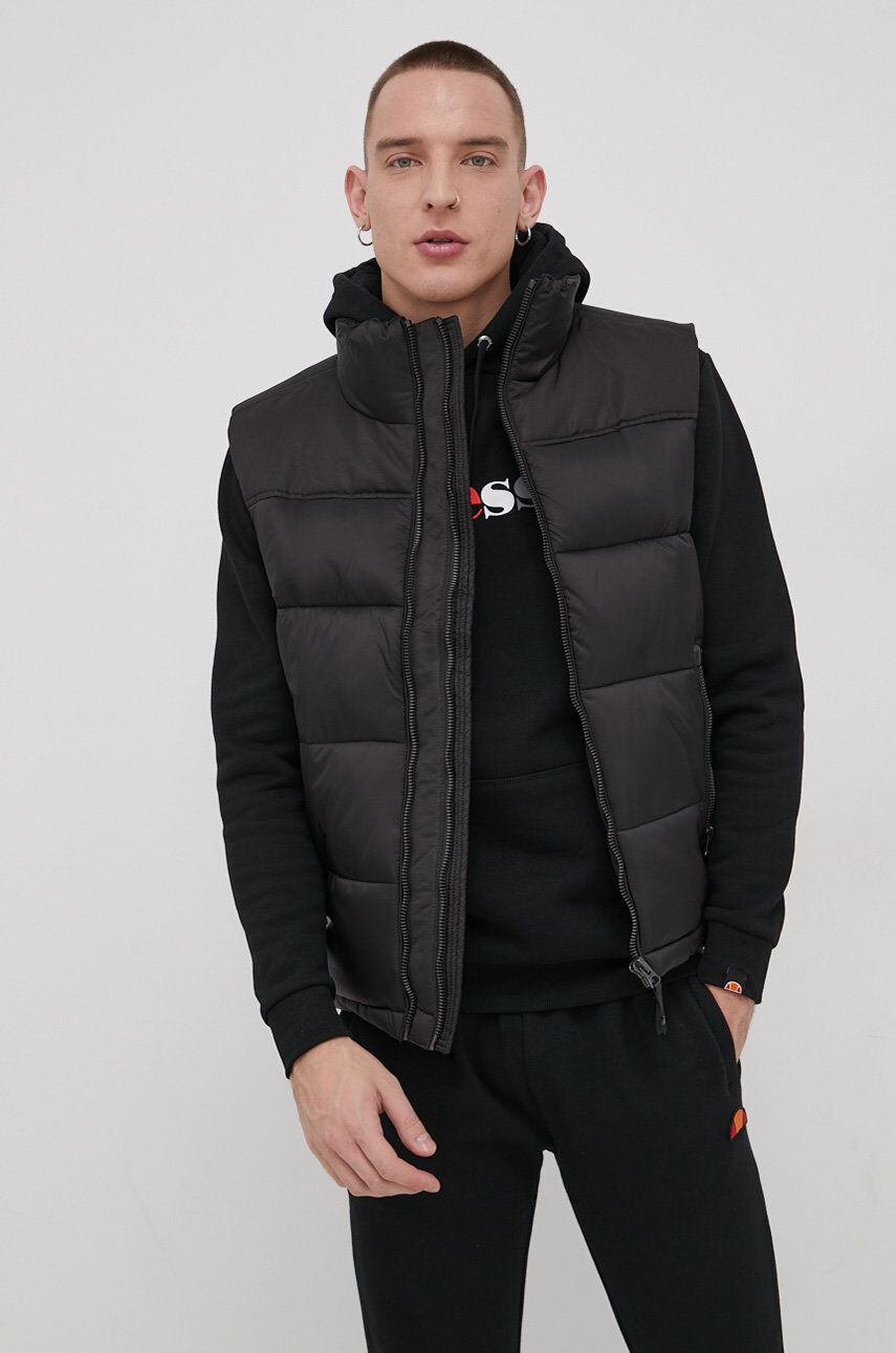 Superdry Vestă bărbați culoarea negru de iarnă - Pled.ro