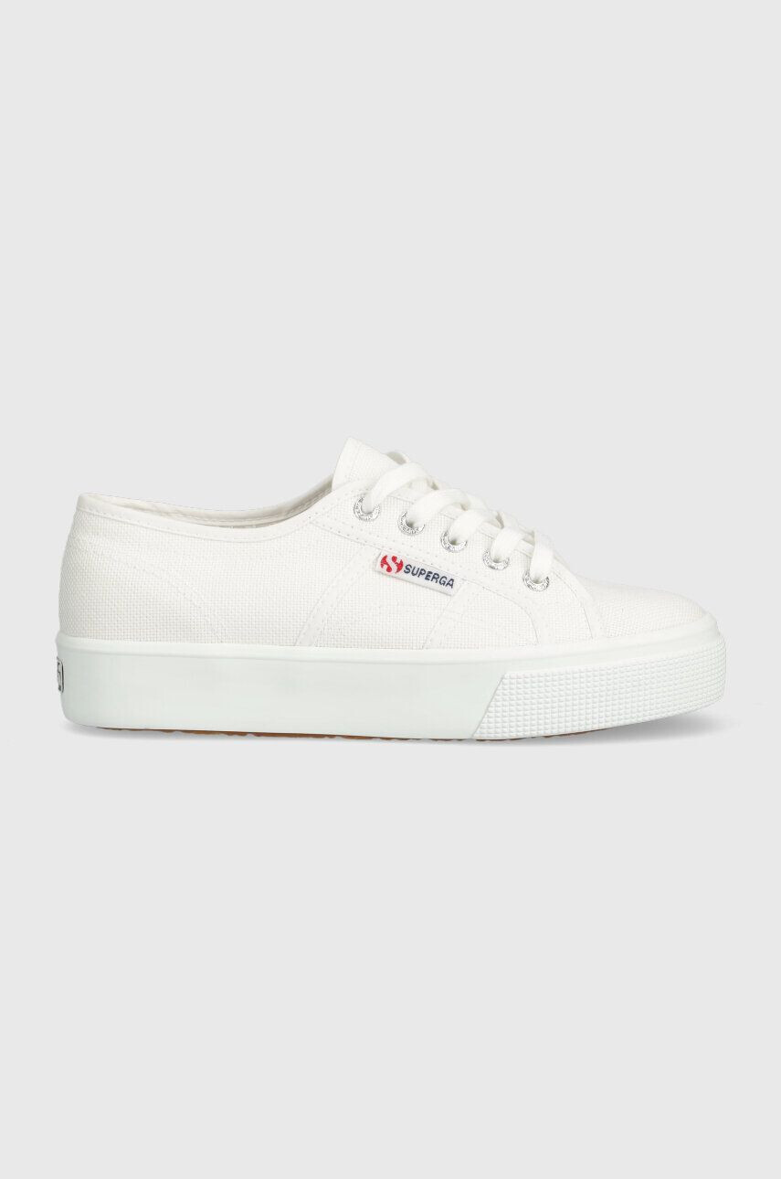 Superga tenisi 2730 MID PLATFORM femei culoarea alb S2127IW - Pled.ro